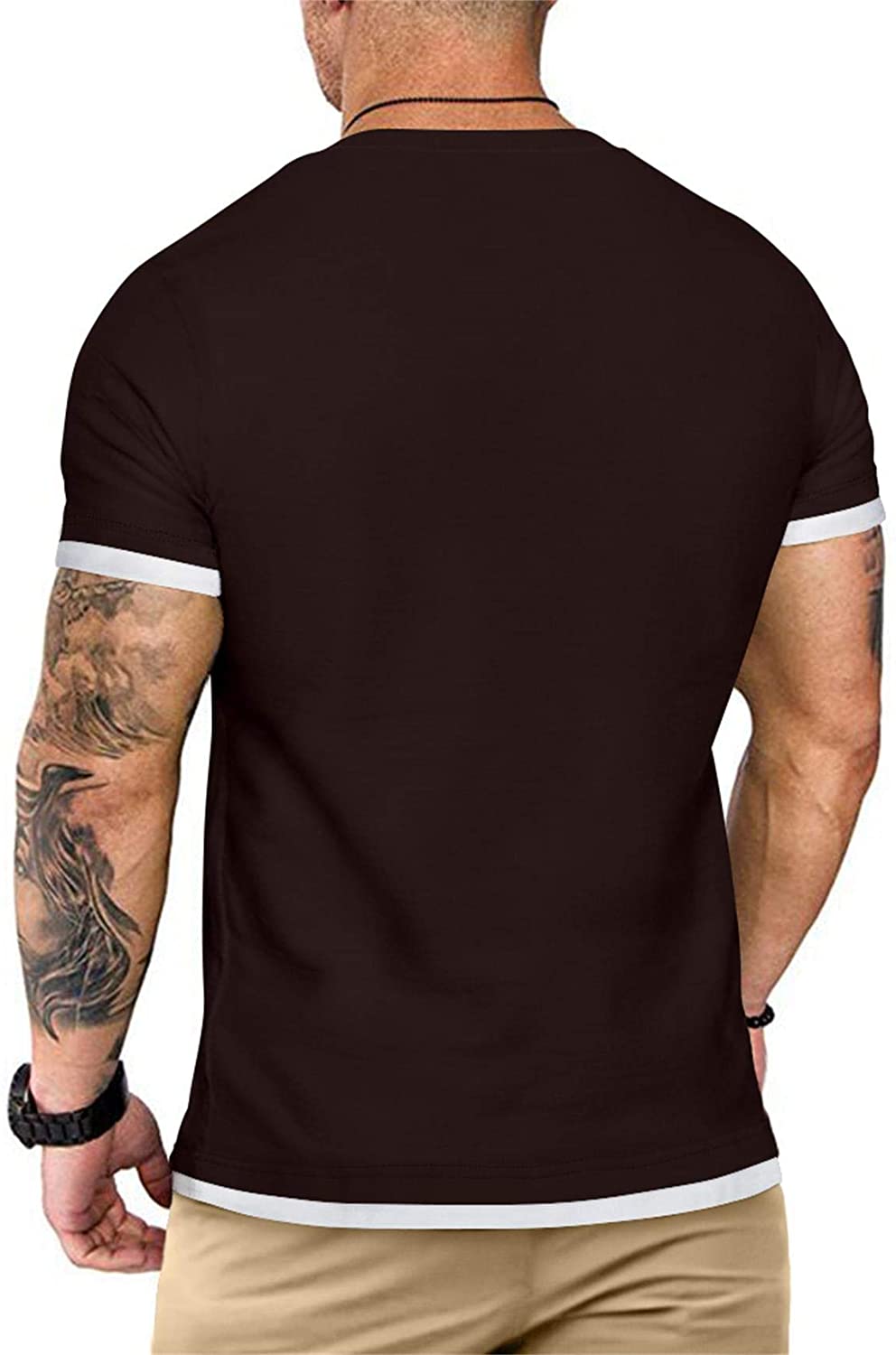 Aiyino Men's S-5XL Short Sleeve Athletic T-Shirt Classic Top Casual Workout Sports Summer Shirts