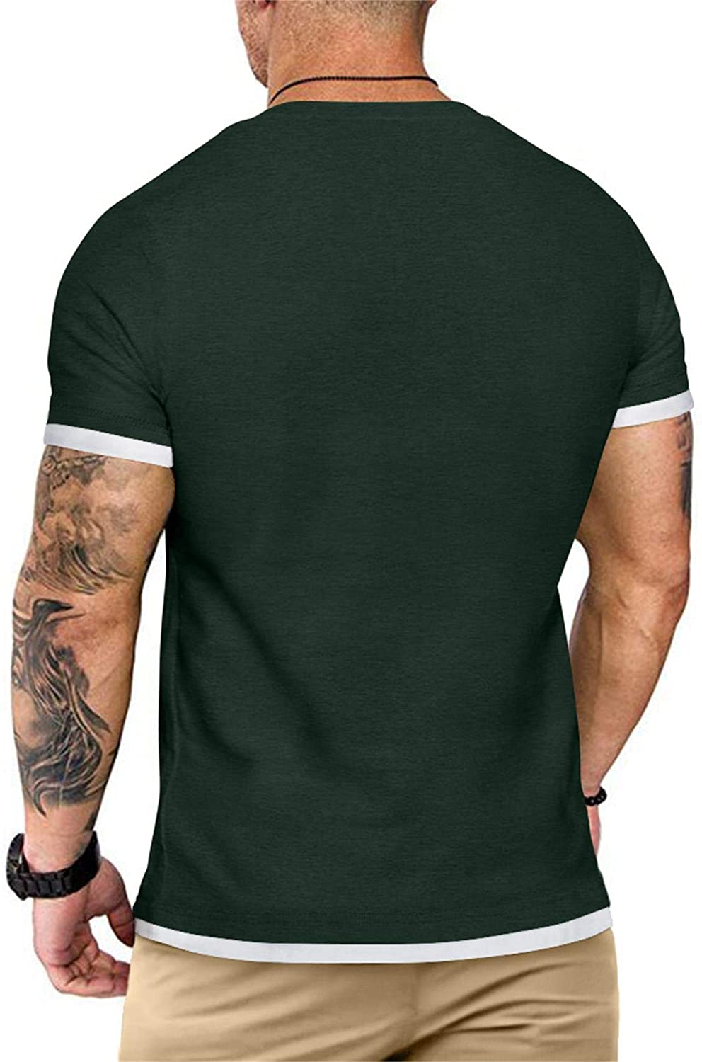 Aiyino Men's S-5XL Short Sleeve Athletic T-Shirt Classic Top Casual Workout Sports Summer Shirts